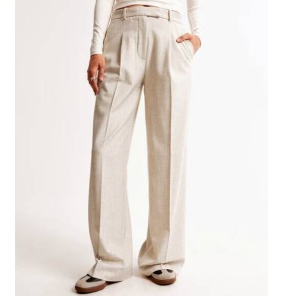A&F Harper Tailored Ultra Wide Leg Pant - Size 29 (US 8) LONG - High Rise - Picture 2 of 7